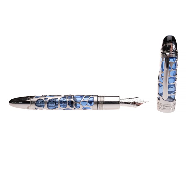 Montblanc Meisterstück Solitaire Blue Hour Skeleton 149 Caneta de Tinta Permanente  Pre-owned